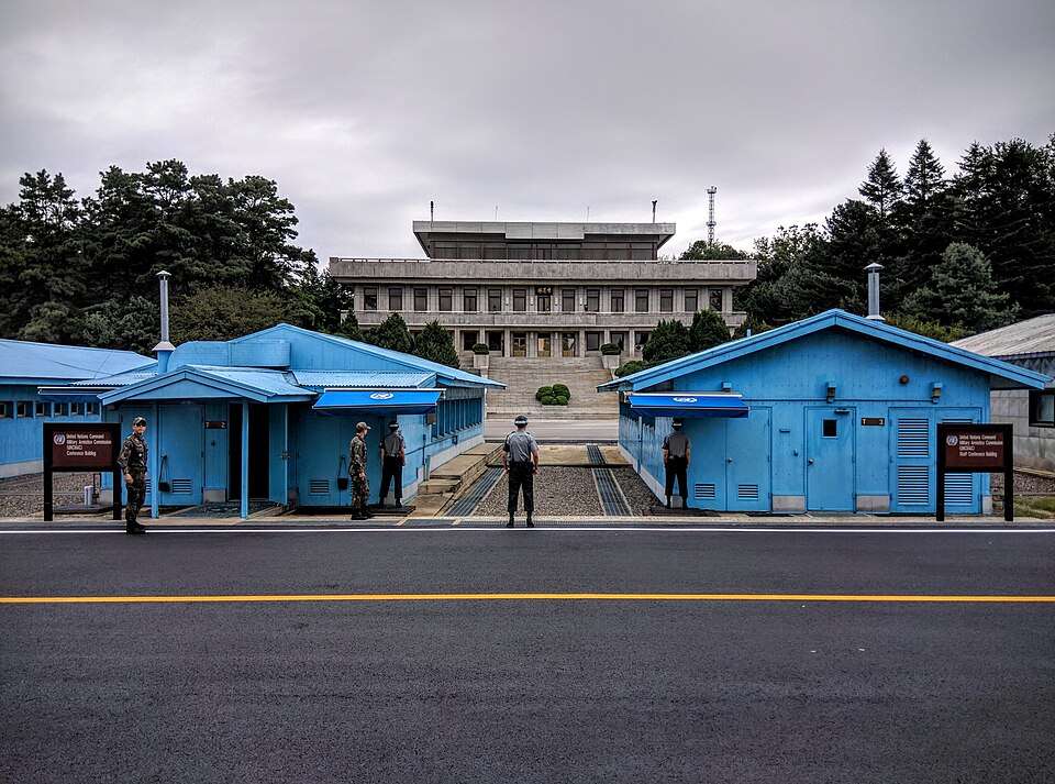 The Joint Security Area looking toward North Korea